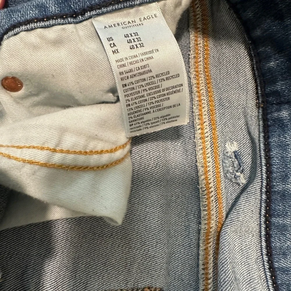 American Eagle Air‎ Flex Skinny Jeans Mens Size 40x32 Casual Summer Medium Wash